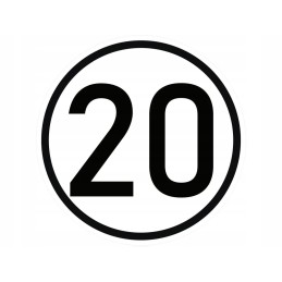 Laminuotas lipdukas greičio apribojimas v2 20 km h dalis