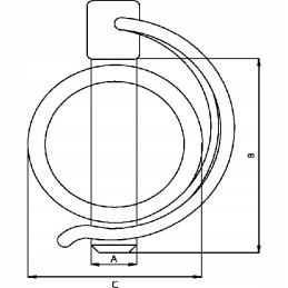 Cinkuotas vamzdinis kaištis 6mm 6x40 mm
