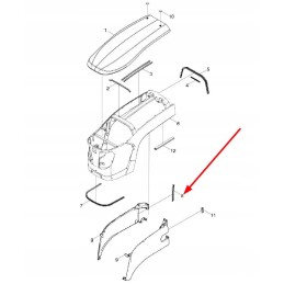 Ts04471010009 dešinės pusės dangčio sandariklis