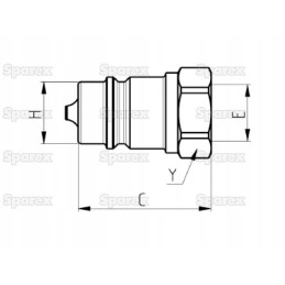 Plug hydr male 1 2 dydis mon 1 2 vsp patelė