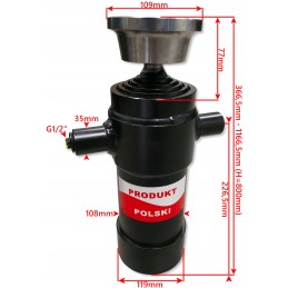 Hidraulinio cilindro pavara, eiga 800 mm, 7 tonos