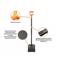 Smėlio kastuvas su sustiprinta metaline rankena