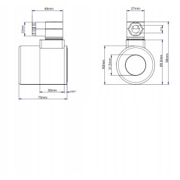Solenoidinio skirstytuvo ritė e12dvs6 2 80l e12dv