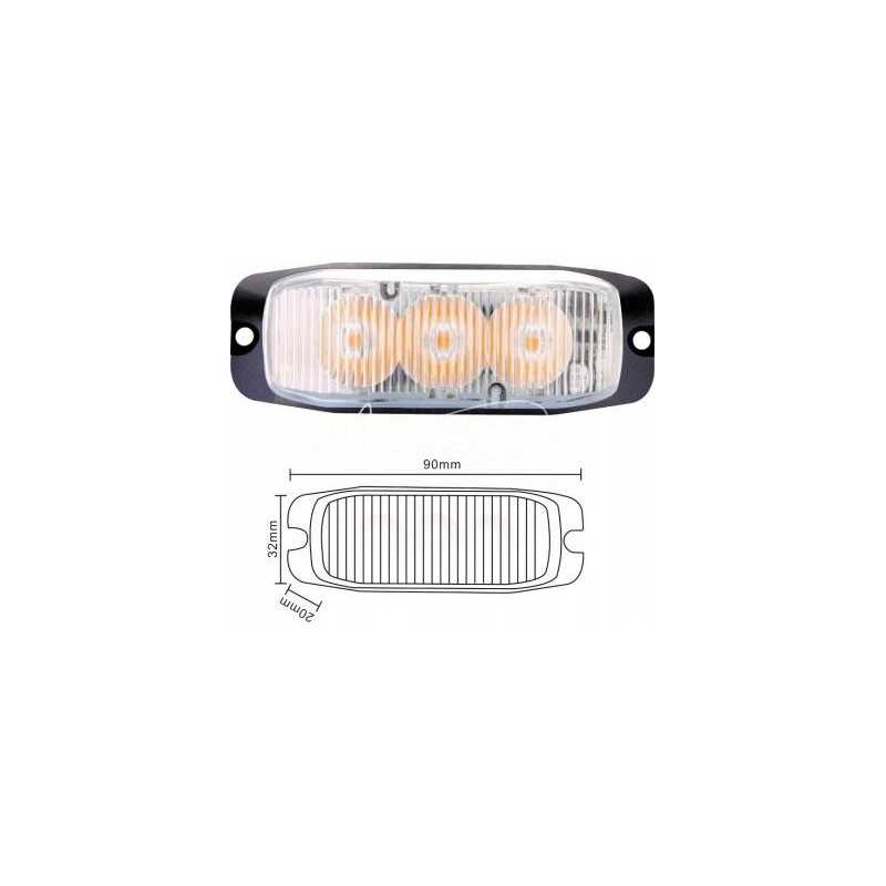 Geltona LED blykstelėjusi įspėjamoji lemputė