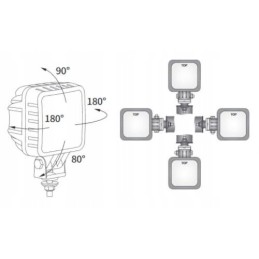 Halogeninė LED darbo lempa Wesem 22W nauja LXV