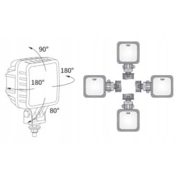 Halogeninė LED darbo lempa Wesem 22W nauja LXV
