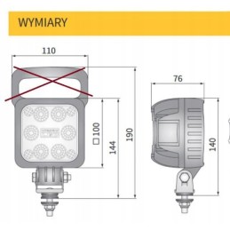 Halogeninė LED darbo lempa Wesem 22W nauja LXV