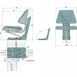 Ursus c 330 c 360 dviejų dalių sėdynė