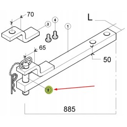 0011334680 prikabinimo kaištis su kaiščiu