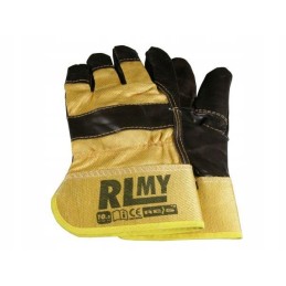 Apsauginės darbo pirštinės, sustiprintos grūdėta oda