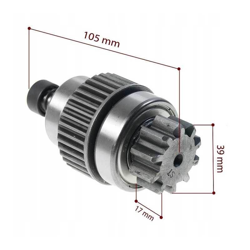 Bendix starteris 10 dantų Perkinsas su reduktoriumi