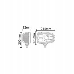 LED priekinis žibintas kairysis 55w 12 24v