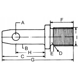 Stabilizatoriaus kaištis 22x94 mm sriegis M18x35 mm kr
