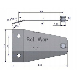 Peilio laikiklis Krone PZ 0243 rotorinei žoliapjovei