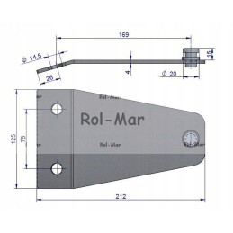 Peilio laikiklis Krone PZ 0243 rotorinei žoliapjovei