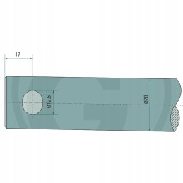 Lenktas dantis 600mm 43006000000 granitas