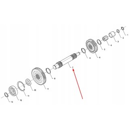 P5m37301104 atbulinės eigos pavaros velenas