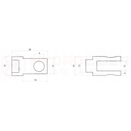 Šakės, tvirtinančios kabelį prie hidroliderio skirstytuvo