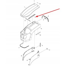 Ts04471010004 variklio dangčio šoninio dangčio tarpiklis