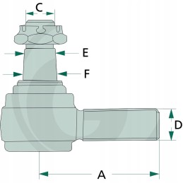 Fiat rutulinis šarnyras 370mm 20mm 15mm granitas