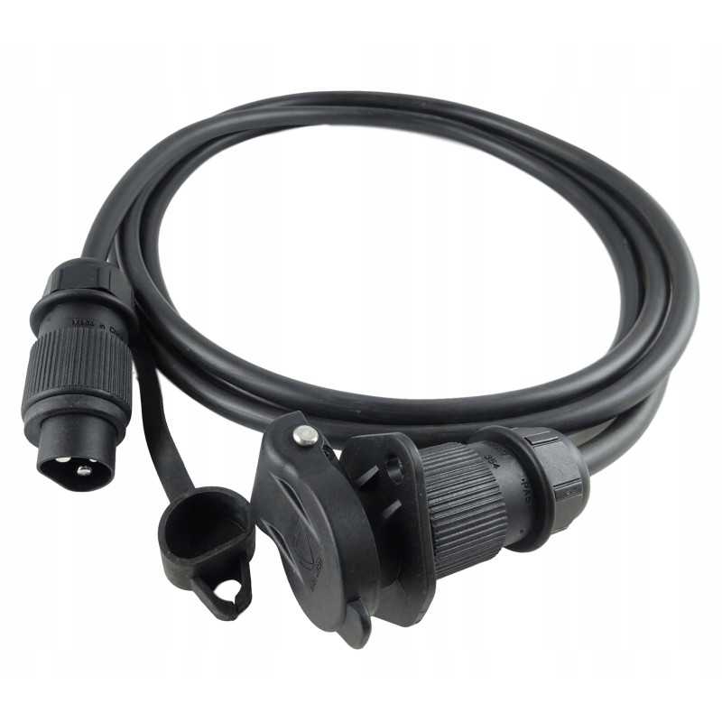 3 kontaktų prailginimo kištukas, lizdas traktoriui