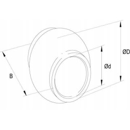 Viršutinė jungties rutulinė katė 4 4 oe 45 2 78x64 mm