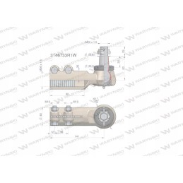Vairo šarnyras 141mm m36x1 5 3146733r1 moto