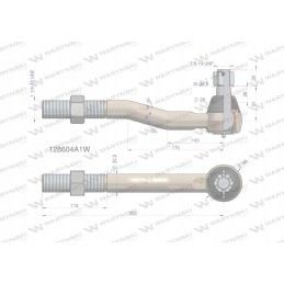 Vairo šarnyras 322mm 1 1 4 12 128604a1 moto
