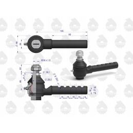 Rutulinė jungtis ir įdėklas su veržle C 360 Ursus
