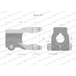Šakės lizdas 8 sr skylė 25mm 22x54 serija 1r
