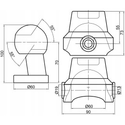Kiper nuverčiami kamuoliukai fi 60 po 3 5t ant nugaros, 2 vnt