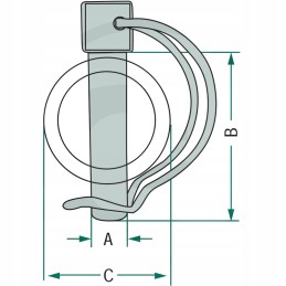 Vamzdžio kabelio kaištis fi 6mm 36mm vamzdžiui