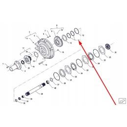 P5s37301256 Kardaninio veleno sankabos žiedas