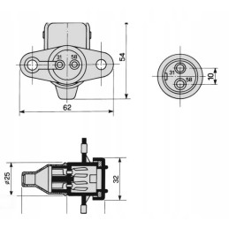 2 polių cobo lizdas 25001100 cobo