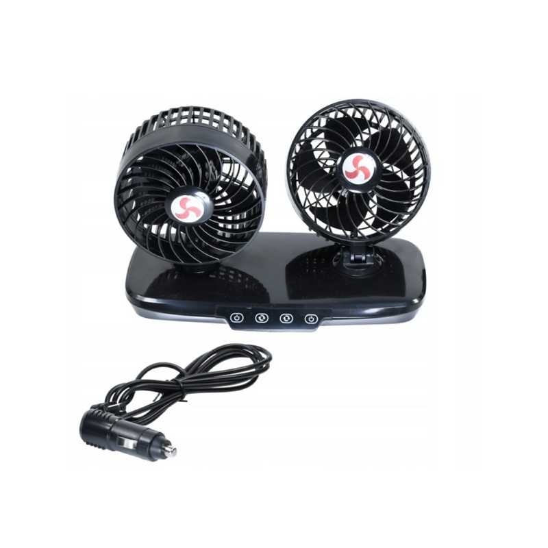 Dvigubas besisukantis ventiliatorius 24v jutiklinis