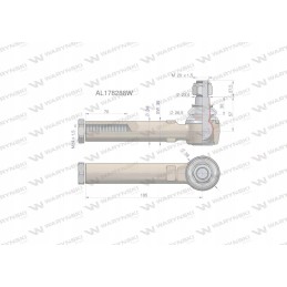 Vairo šarnyras 195mm m24x1 5 al178288 motog