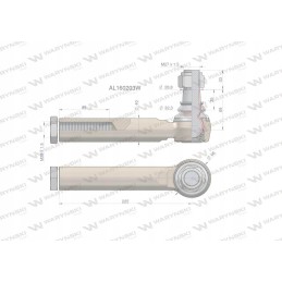 Vairo jungtis 225mm m28x1 5 al160203 motog