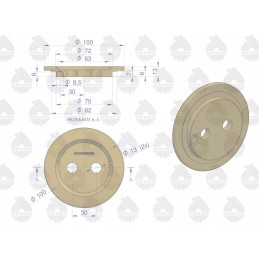 Priekinės ašies kaiščio poveržlė c 385 originali