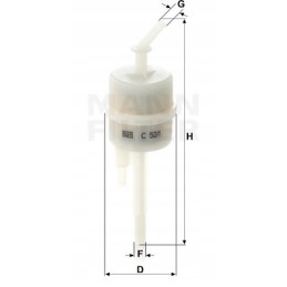 Mann filtras c 52 1 bako ventiliacijos filtras