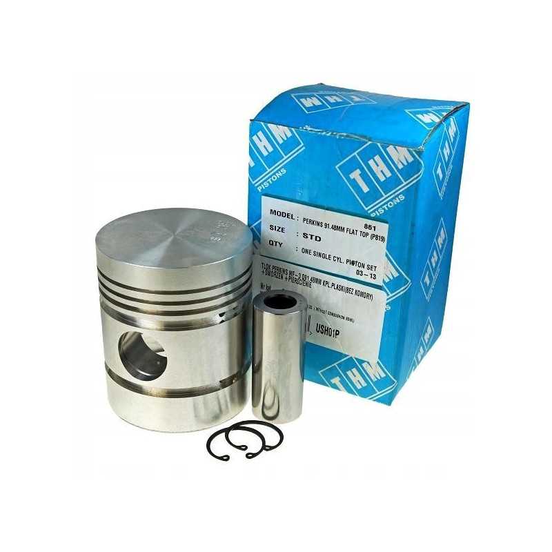 Perkins mf 3 q91 48mm stūmoklių komplektas, plokščias, be kameros