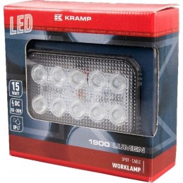 LED darbo lempa stačiakampė 15w 1900 lm 10 30v