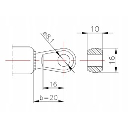 Priekinio stiklo dujų pavaros korpusas ih 280mm 180n