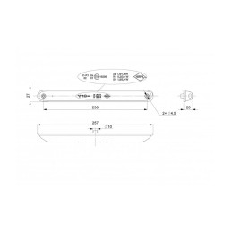 LED galinis kombinuotas žibintas 12v 24v hor 86