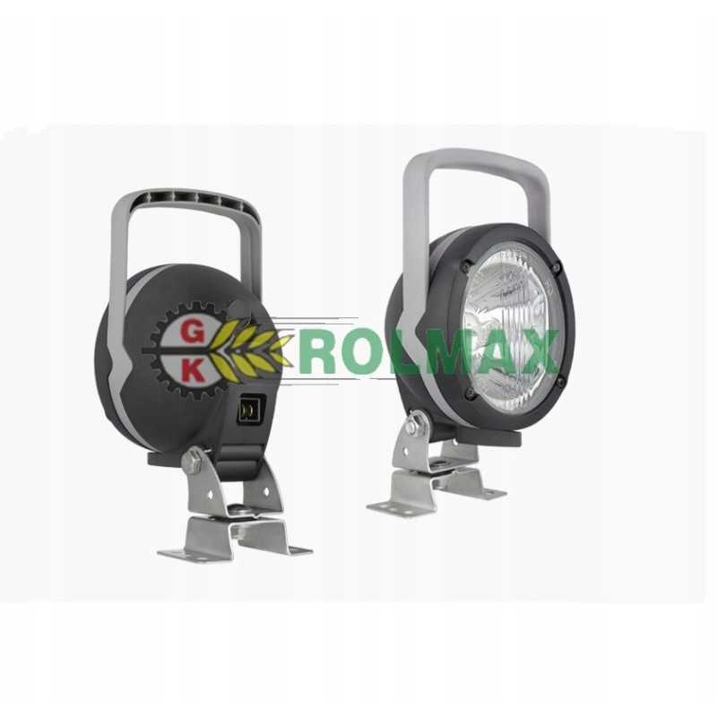 Halogeninė lempa su šviesos reguliavimu ir stiprintuvo jungtimi