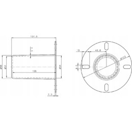 Apsauginė įvorė galios tiekimo velenui