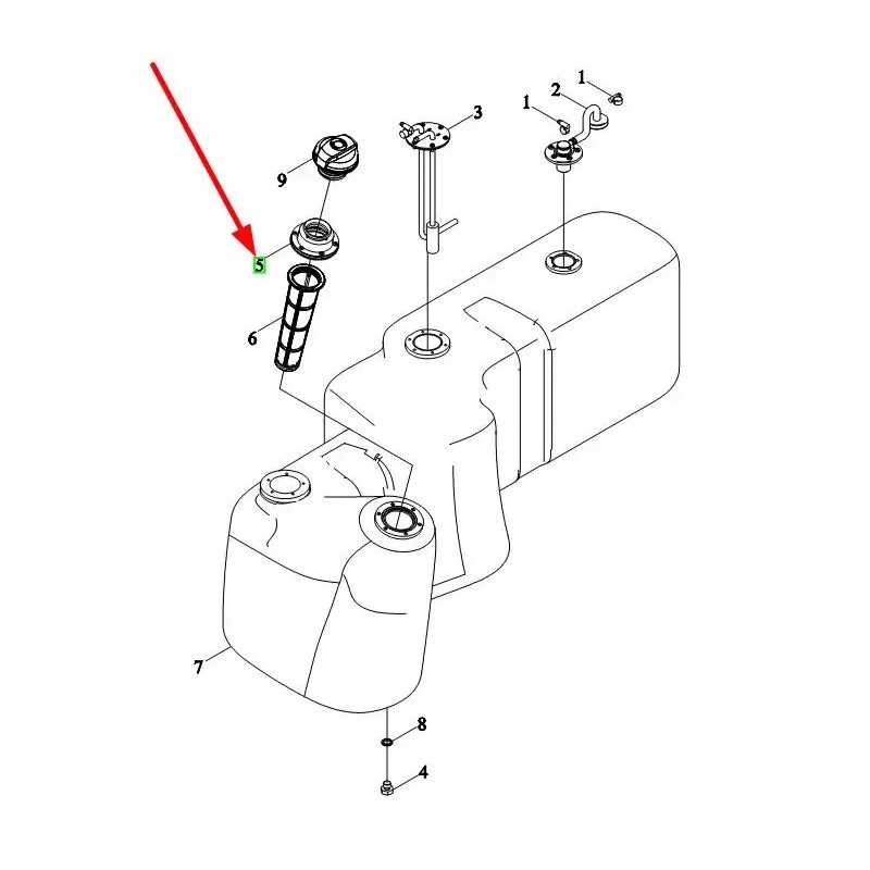 Ts04501010010 degalų bako dangtelio tvirtinimas