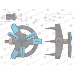 Sodo komplektas 1 2 žarnos 20m dušo komplektas