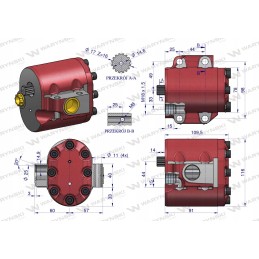 Sustiprintas hidraulinis siurblys 42l min Zetor Waryns