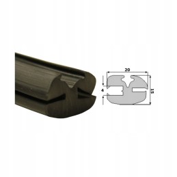 Stiklo sandariklis 20x15 su pleištu 9x7mm t 25