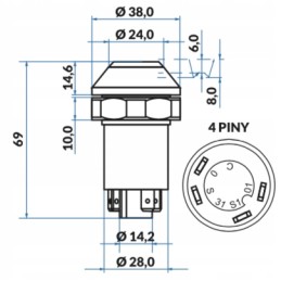 GTV jungiklio mygtukas Claas Fendt Renault